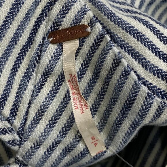 Free People Women’s Bendita Striped Sleeveless Midi Dress – Navy Blue/White – S - Picture 5 of 11